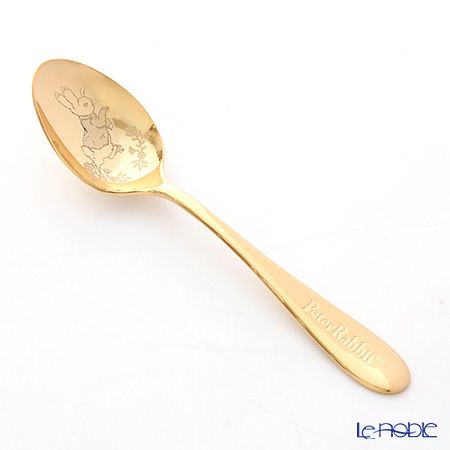 ピーターラビット PR-0253 皿中レーザー ティースプーン＆ケーキフォーク（金仕上） 10本セット