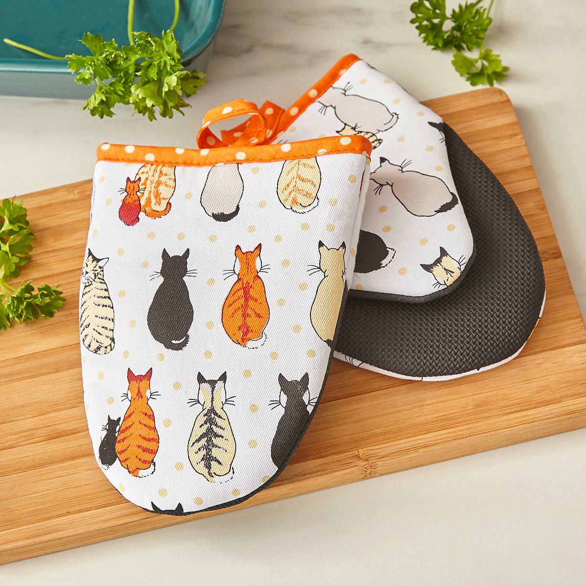 アルスターウィーバーズ キャッツ イン ウェイティング ポット ミット ペア （鍋つかみ） コットン