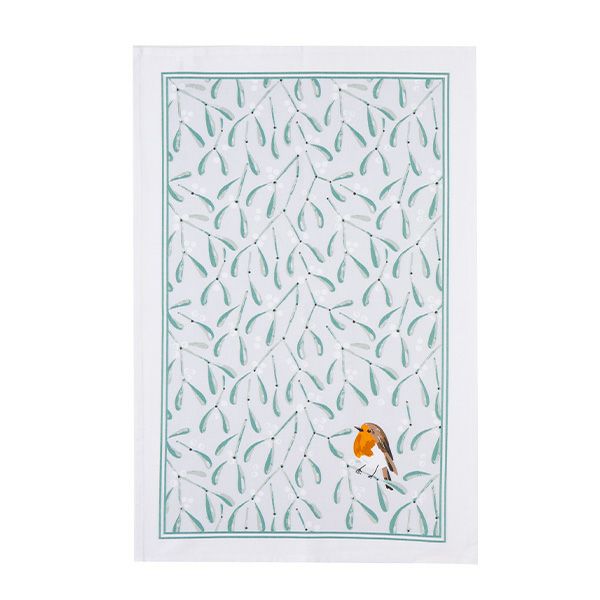 アルスターウィーバーズ ロビンとヤドリギ（クリスマス） ティータオル コットン