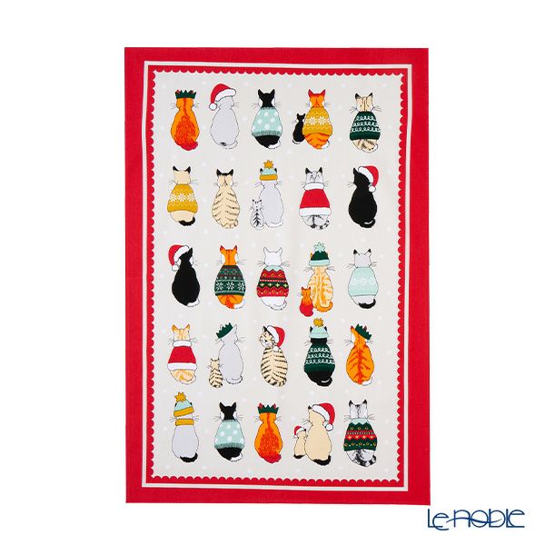 アルスターウィーバーズ クリスマスキャッツ（クリスマス） ティータオル コットン