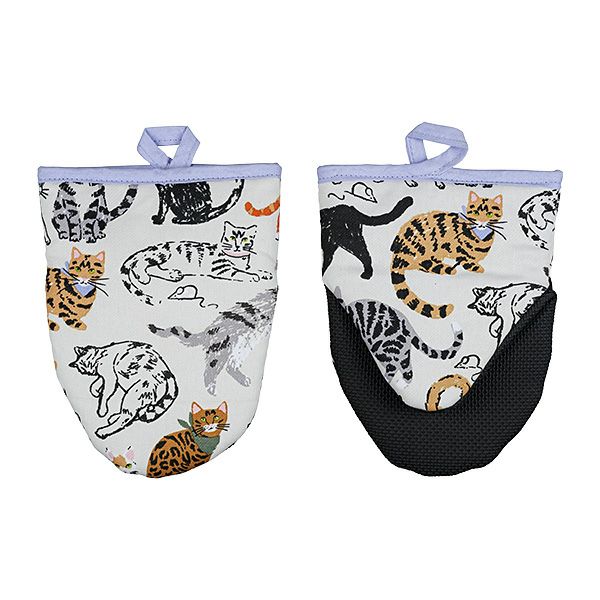 アルスターウィーバーズ Feline Friends／猫の友達 ポットミット ペア （鍋つかみ）