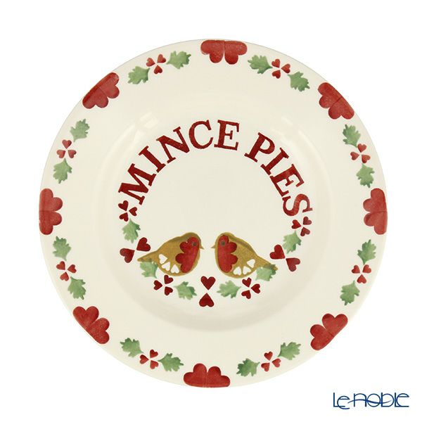 エマ・ブリッジウォーター クリスマスジョイ ロビン（コマドリ）／ミンスパイ プレート 21cm 23AW