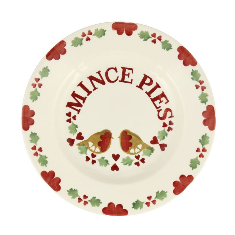 エマ・ブリッジウォーター クリスマスジョイ ロビン（コマドリ）／ミンスパイ プレート 21cm 23AW