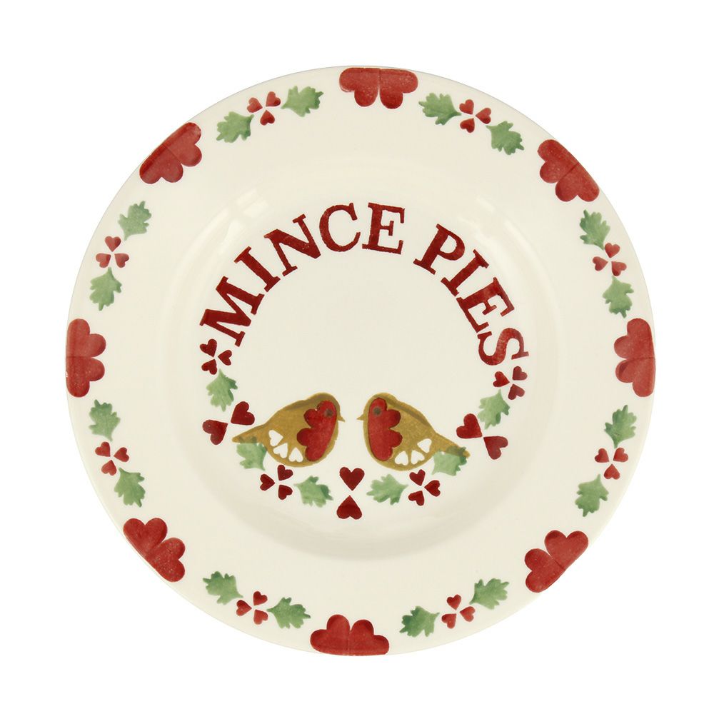 エマ・ブリッジウォーター クリスマスジョイ ロビン（コマドリ）／ミンスパイ プレート 21cm 23AW