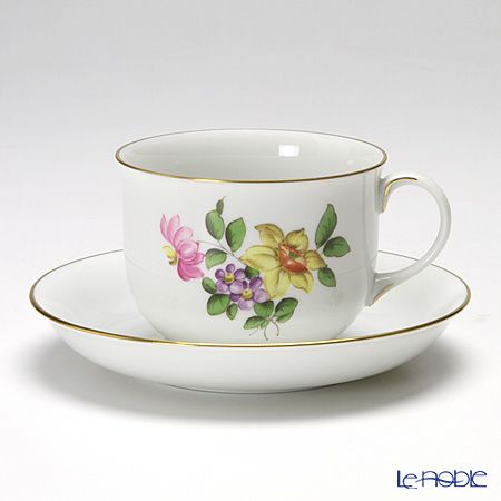 アウガルテン（AUGARTEN） シンプルブーケ（5052A） スイセン コーヒーカップ＆ソーサー 200ml（001）