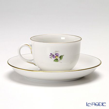 アウガルテン（AUGARTEN） シンプルブーケ（5052A） スイセン モカカップ＆ソーサー 80ml（001）