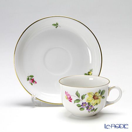 アウガルテン（AUGARTEN） シンプルブーケ（5052A） スイセン モカカップ＆ソーサー 80ml（001）