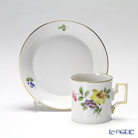 アウガルテン（AUGARTEN） シンプルブーケ（5052A） スイセン モカカップ＆ソーサーハプスブルク（059）