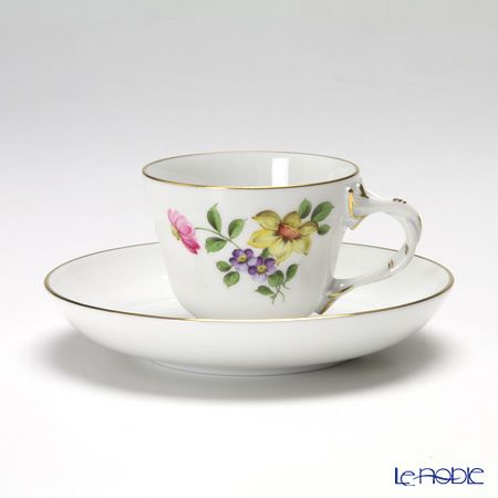 アウガルテン（AUGARTEN） シンプルブーケ（5052A） スイセン モカカップ＆ソーサー ロココ（070）