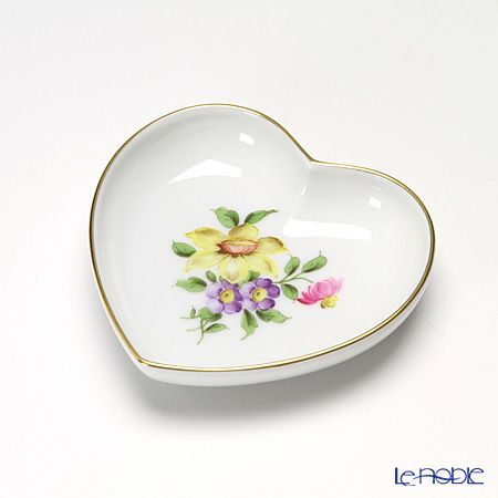 アウガルテン（AUGARTEN） シンプルブーケ（5052A） スイセン ハートディッシュ 10cm（862）