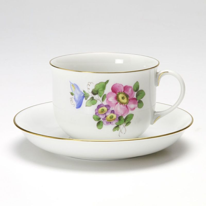 アウガルテン（AUGARTEN） シンプルブーケ（5052B） 野バラ コーヒーカップ＆ソーサー 200ml（001）