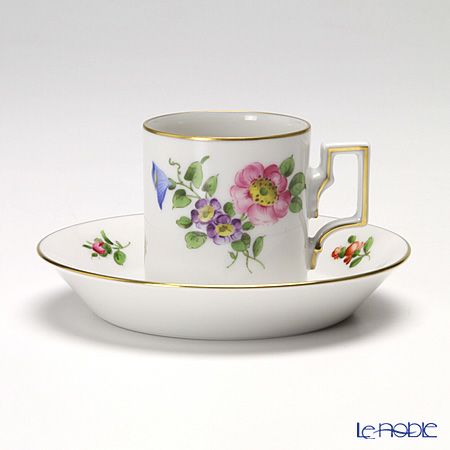 アウガルテン（AUGARTEN） シンプルブーケ（5052B） 野バラ モカカップ＆ソーサー ハプスブルク（059）