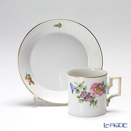 アウガルテン（AUGARTEN） シンプルブーケ（5052B） 野バラ モカカップ＆ソーサー ハプスブルク（059）