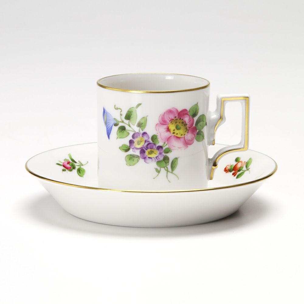 アウガルテン（AUGARTEN） シンプルブーケ（5052B） 野バラ モカカップ＆ソーサー ハプスブルク（059）