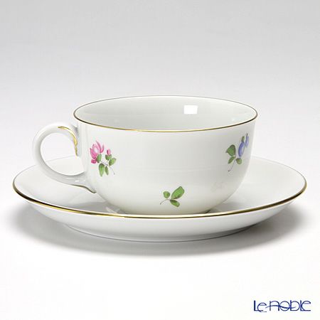 アウガルテン（AUGARTEN） シンプルブーケ（5052B） 野バラ ティーカップ＆ソーサー（S） 200ml（001）