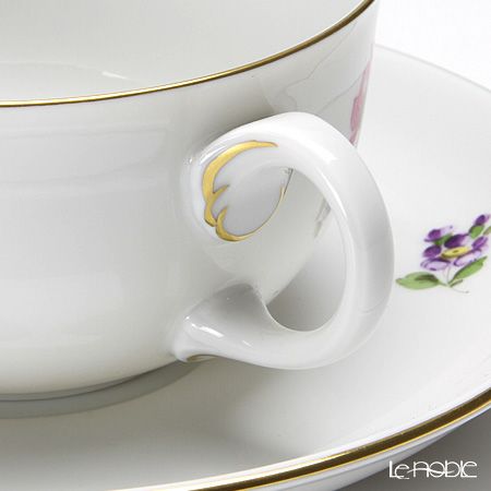 アウガルテン（AUGARTEN） シンプルブーケ（5052B） 野バラ ティーカップ＆ソーサー（S） 200ml（001）