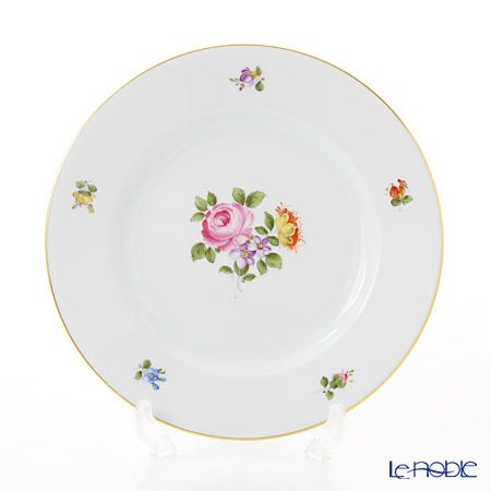 アウガルテン（AUGARTEN） シンプルブーケ（5052C） ピンクのバラ プレート 20cm（001）