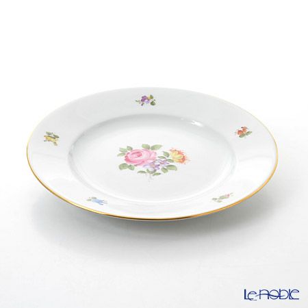 アウガルテン（AUGARTEN） シンプルブーケ（5052C） ピンクのバラ プレート 20cm（001）