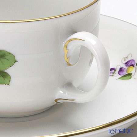 アウガルテン（AUGARTEN） シンプルブーケ（5052C） ピンクのバラ モカカップ＆ソーサー 80ml（001）