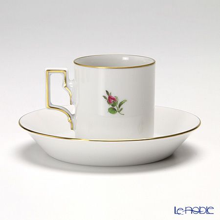 アウガルテン（AUGARTEN） シンプルブーケ（5052C） ピンクのバラ モカカップ＆ソーサー ハプスブルク（059）