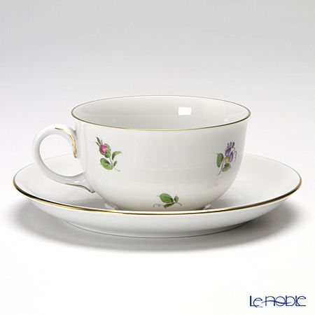 アウガルテン（AUGARTEN） シンプルブーケ（5052C） ピンクのバラ ティーカップ＆ソーサー（S） 200ml（001）