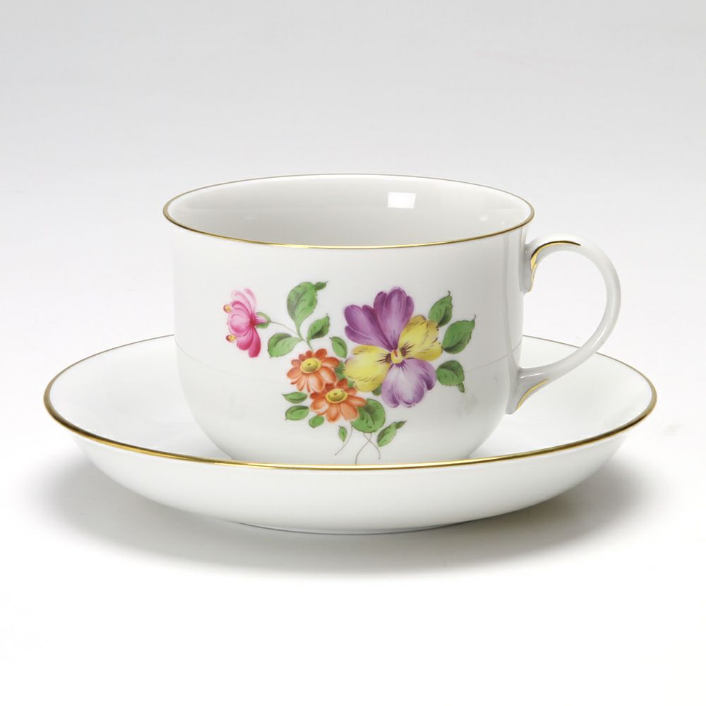 アウガルテン（AUGARTEN） シンプルブーケ（5052D） パンジー コーヒーカップ＆ソーサー 200ml（001）