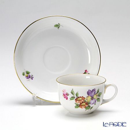 アウガルテン（AUGARTEN） シンプルブーケ（5052D） パンジー モカカップ＆ソーサー 80ml（001）