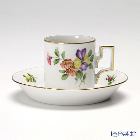 アウガルテン（AUGARTEN） シンプルブーケ（5052D） パンジー モカカップ＆ソーサー ハプスブルク（059）