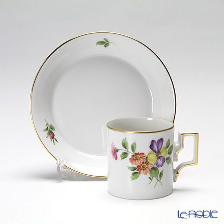 アウガルテン（AUGARTEN） シンプルブーケ（5052D） パンジー モカカップ＆ソーサー ハプスブルク（059）