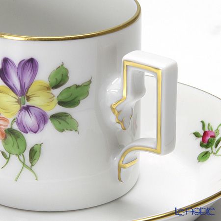 アウガルテン（AUGARTEN） シンプルブーケ（5052D） パンジー モカカップ＆ソーサー ハプスブルク（059）