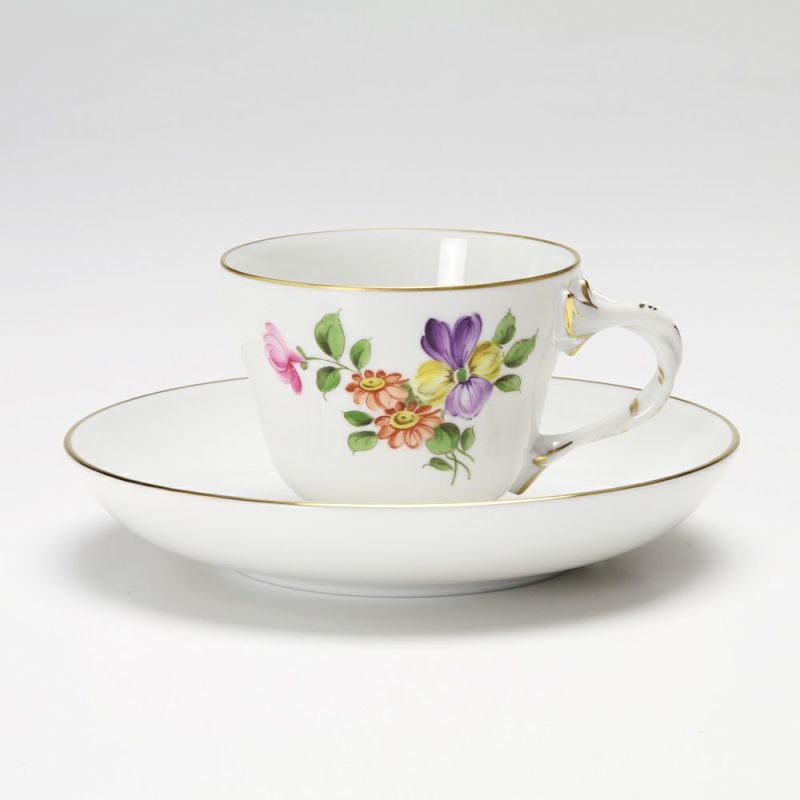 アウガルテン（AUGARTEN） シンプルブーケ（5052D） パンジー モカカップ＆ソーサー ロココ（070）