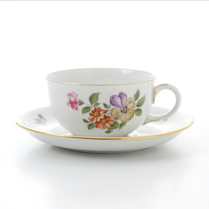 アウガルテン（AUGARTEN） シンプルブーケ（5052D） パンジー ティーカップ＆ソーサー（S） 200ml（001）