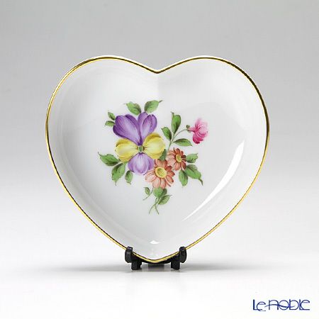 アウガルテン（AUGARTEN） シンプルブーケ（5052D） パンジー ハートディッシュ 10cm（862）