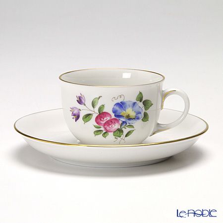 アウガルテン（AUGARTEN） シンプルブーケ（5052E） ヒルガオ モカカップ＆ソーサー 80ml（001）