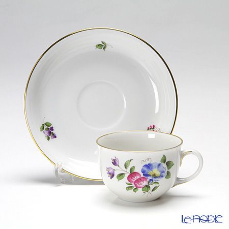 アウガルテン（AUGARTEN） シンプルブーケ（5052E） ヒルガオ モカカップ＆ソーサー 80ml（001）