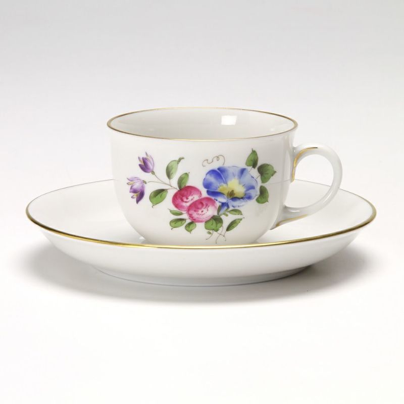 アウガルテン（AUGARTEN） シンプルブーケ（5052E） ヒルガオ モカカップ＆ソーサー 80ml（001）