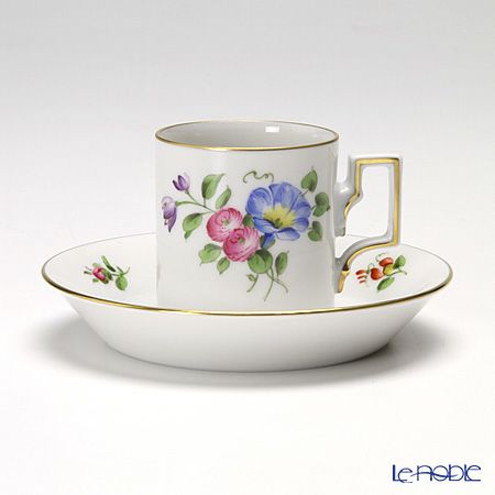 アウガルテン（AUGARTEN） シンプルブーケ（5052E） ヒルガオ モカカップ＆ソーサー ハプスブルク（059）