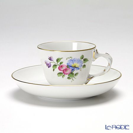 アウガルテン（AUGARTEN） シンプルブーケ（5052E） ヒルガオ モカカップ＆ソーサー ロココ（070）