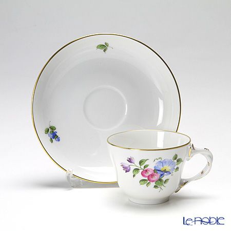 アウガルテン（AUGARTEN） シンプルブーケ（5052E） ヒルガオ モカカップ＆ソーサー ロココ（070）