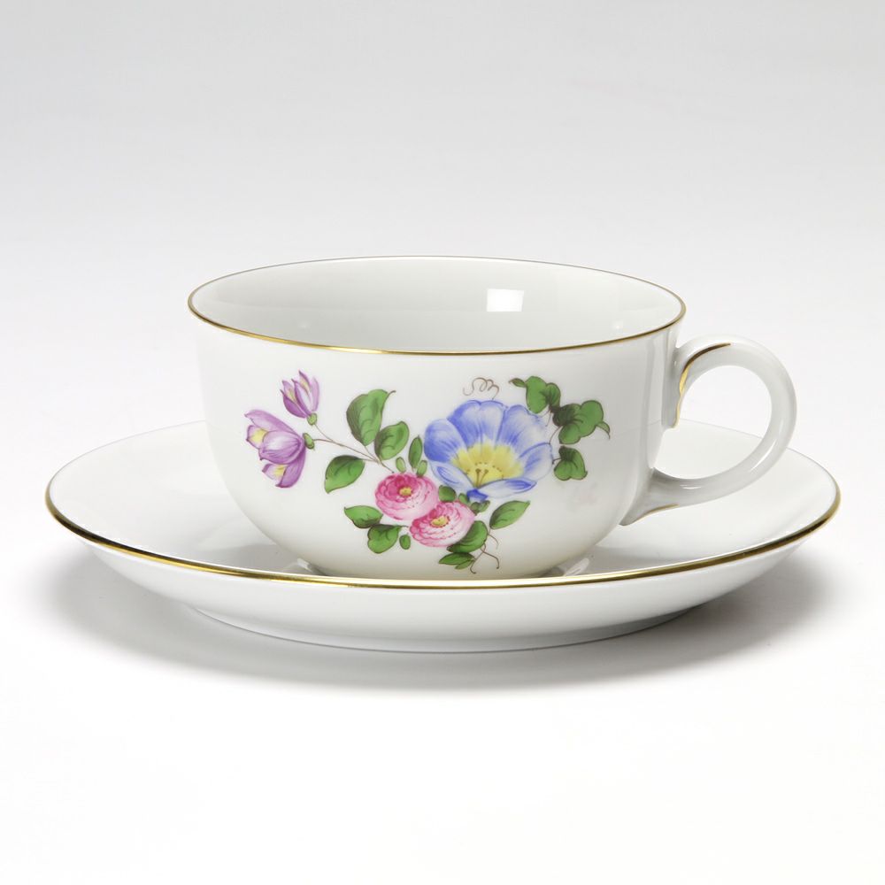 アウガルテン（AUGARTEN） シンプルブーケ（5052E） ヒルガオ ティーカップ＆ソーサー（S） 200ml（001）