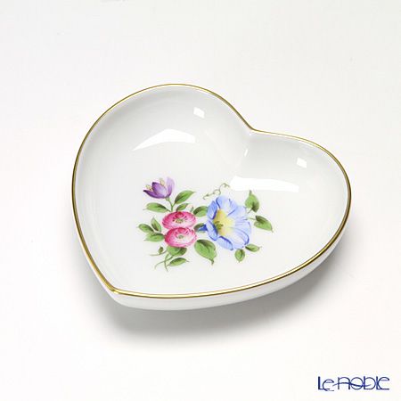 アウガルテン（AUGARTEN） シンプルブーケ（5052E） ヒルガオ ハートディッシュ 10cm（862）