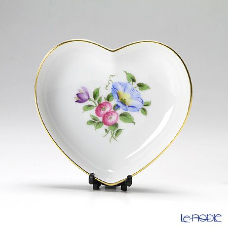 アウガルテン（AUGARTEN） シンプルブーケ（5052E） ヒルガオ ハートディッシュ 10cm（862）