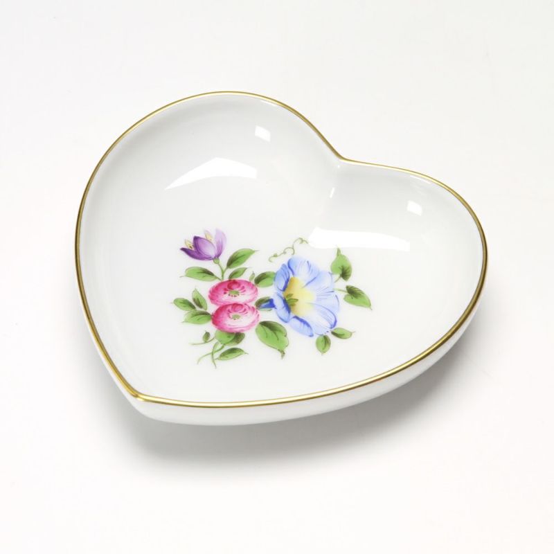 アウガルテン（AUGARTEN） シンプルブーケ（5052E） ヒルガオ ハートディッシュ 10cm（862）