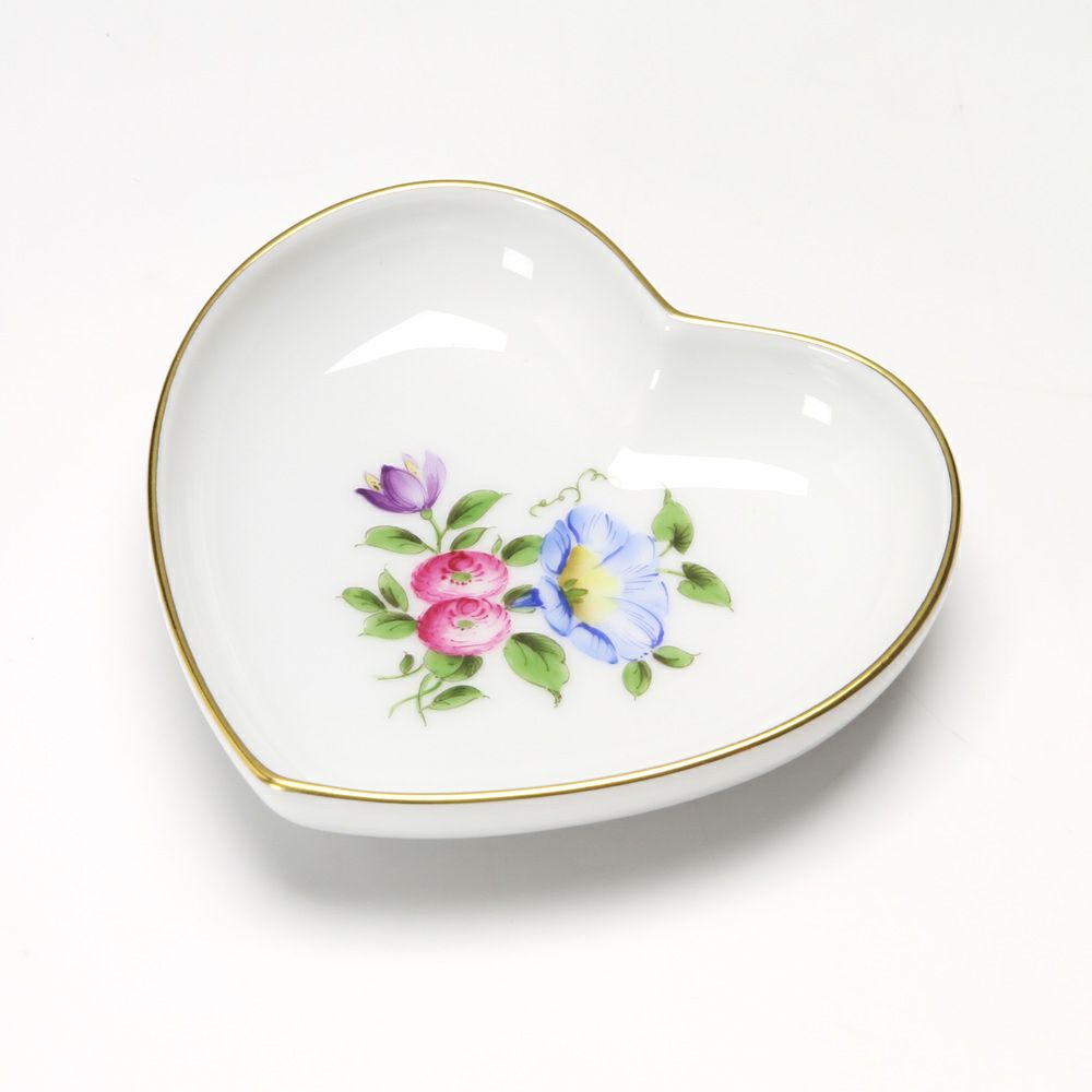 アウガルテン（AUGARTEN） シンプルブーケ（5052E） ヒルガオ ハートディッシュ 10cm（862）