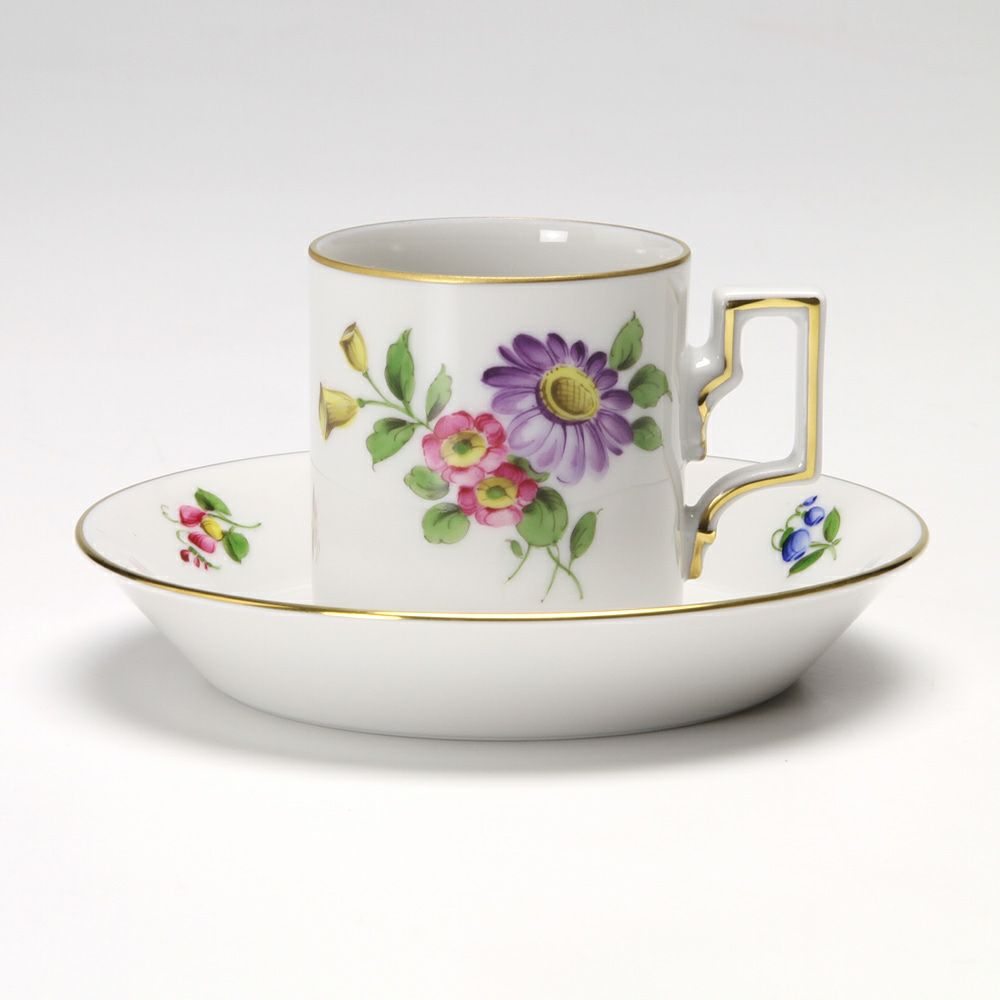 アウガルテン（AUGARTEN） シンプルブーケ（5052F） エゾギク（アスター） モカカップ＆ソーサー ハプスブルク（059）