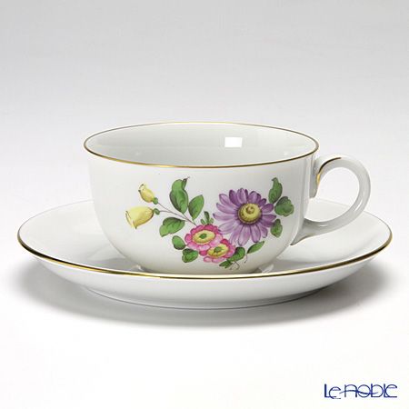 アウガルテン（AUGARTEN） シンプルブーケ（5052F） エゾギク（アスター） ティーカップ＆ソーサー（S） 200ml（001）