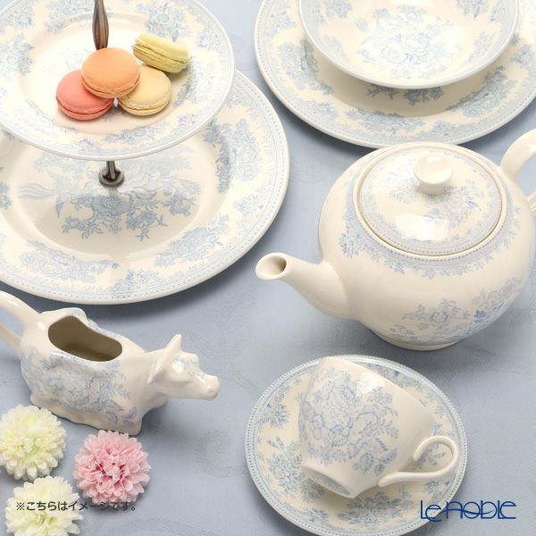 バーレイ ブルーアジアティックフェザンツ ティーカップ＆ソーサー 210ml