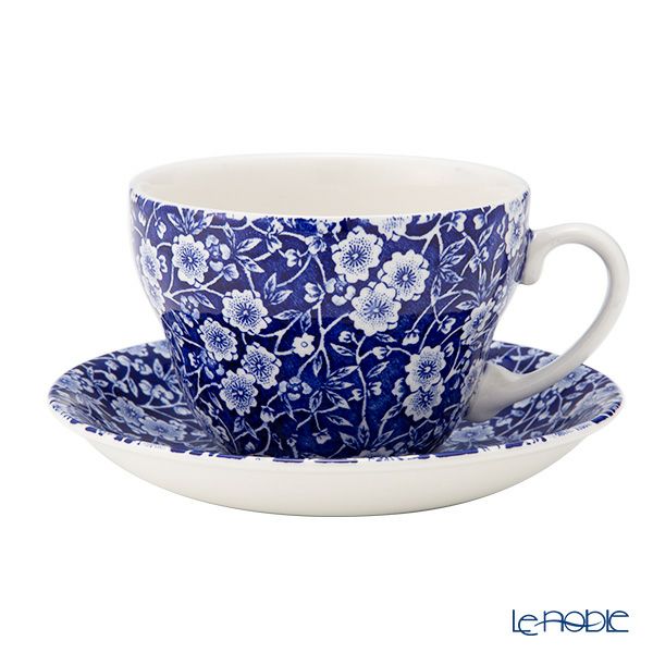 バーレイ ブルーキャリコ ブレックファーストカップ＆ソーサー 430ml