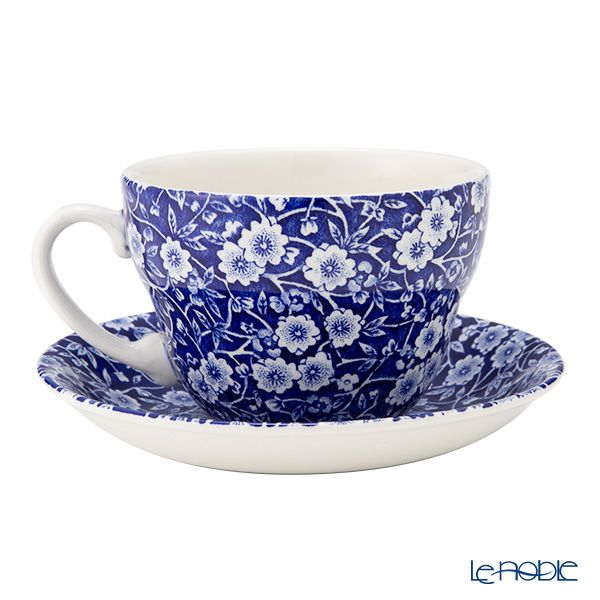 バーレイ ブルーキャリコ ブレックファーストカップ＆ソーサー 430ml