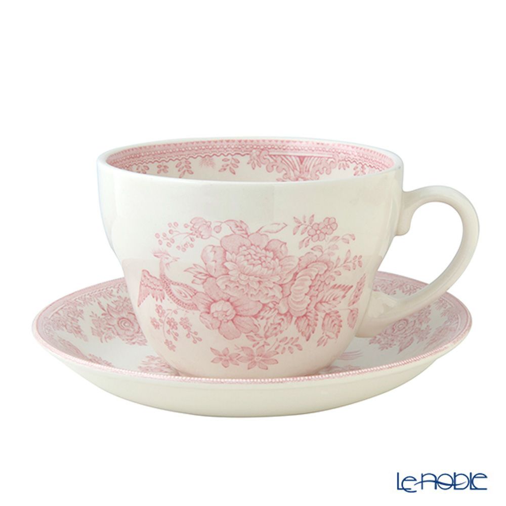 バーレイ ピンクアジアティックフェザンツ ブレックファーストカップ＆ソーサー 430ml